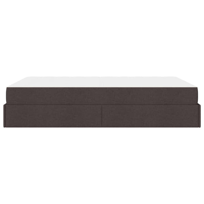 vidaXL Struttura del letto Marrone scuro 140 x 200 cm Tessuto