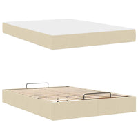 vidaXL Struttura del letto Crema 140 x 200 cm Tessuto