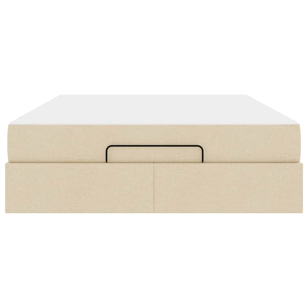 vidaXL Struttura del letto Crema 140 x 200 cm Tessuto
