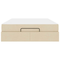 vidaXL Struttura del letto Crema 140 x 200 cm Tessuto