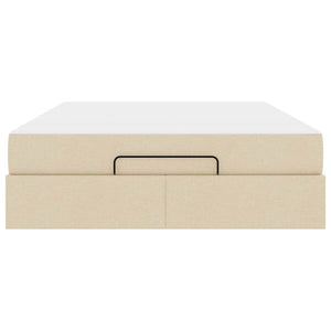 vidaXL Struttura del letto Crema 140 x 200 cm Tessuto