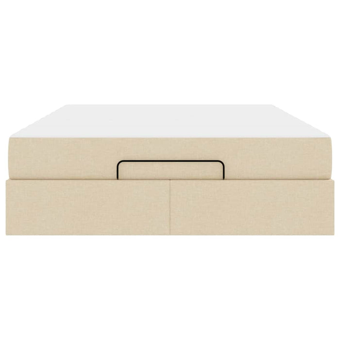 vidaXL Struttura del letto Crema 140 x 200 cm Tessuto