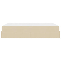 vidaXL Struttura del letto Crema 140 x 200 cm Tessuto