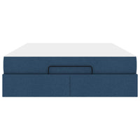 Struttura letto con materasso con materasso 2 pcs Blu Tessuto 3399500