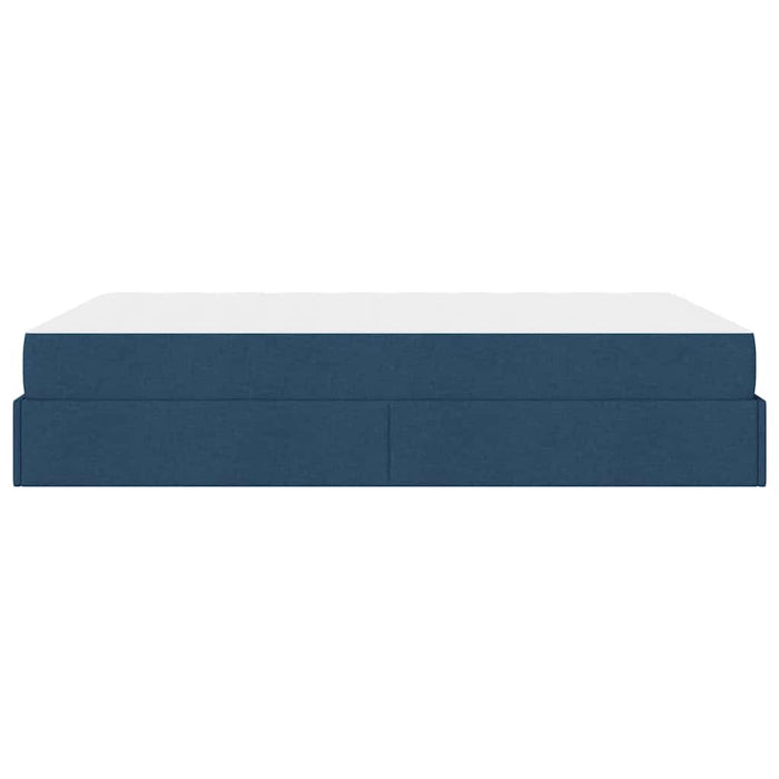 vidaXL Struttura del letto con archiviazione Blu 140 x 200 cm Tessuto