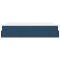 Struttura letto con materasso con materasso 2 pcs Blu Tessuto 3399500