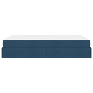 Struttura letto con materasso con materasso 2 pcs Blu Tessuto 3399500