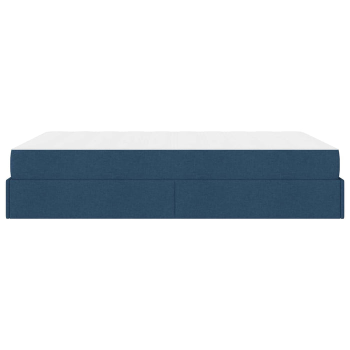 Struttura letto con materasso con materasso 2 pcs Blu Tessuto 3399500