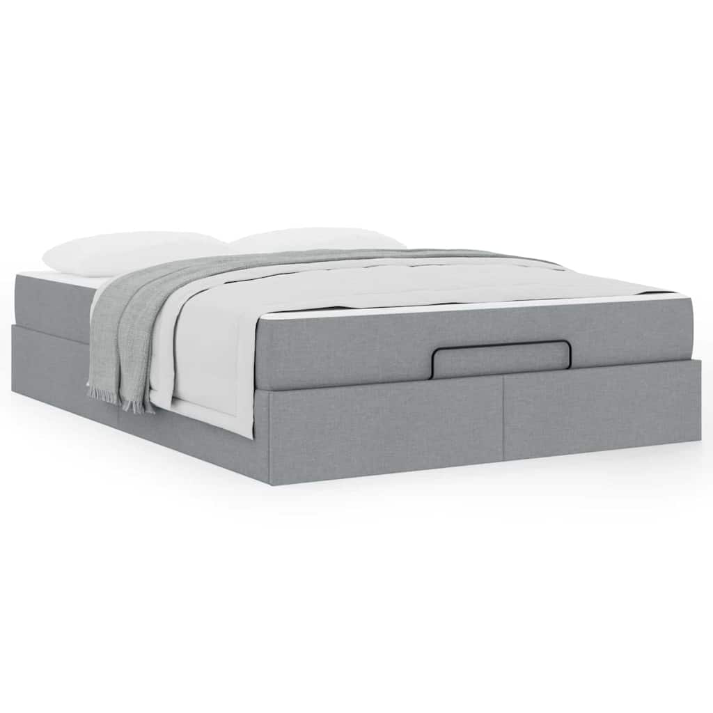 vidaXL Struttura del letto Grigio chiaro 160 x 200 cm Tessuto
