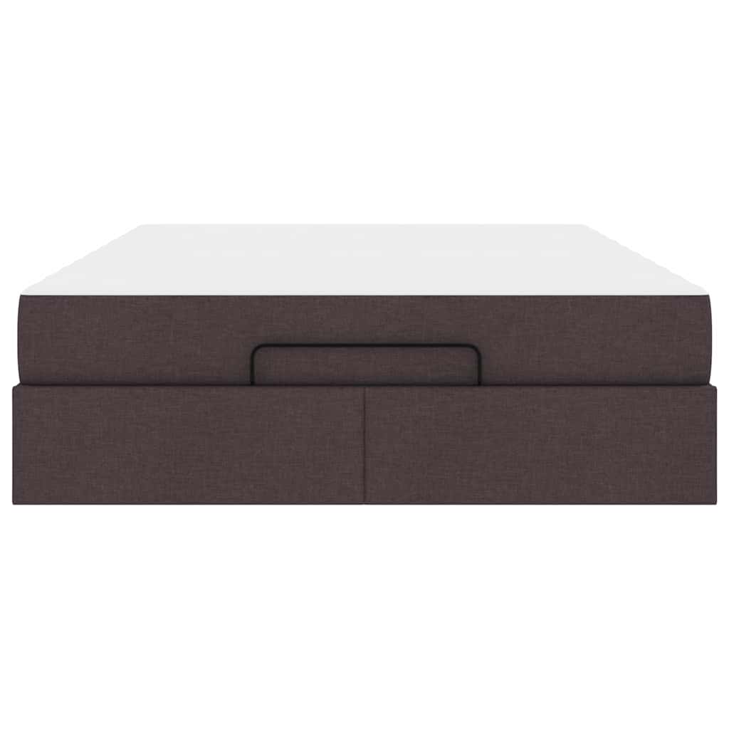 vidaXL Struttura del letto Marrone scuro 160 x 200 cm Tessuto