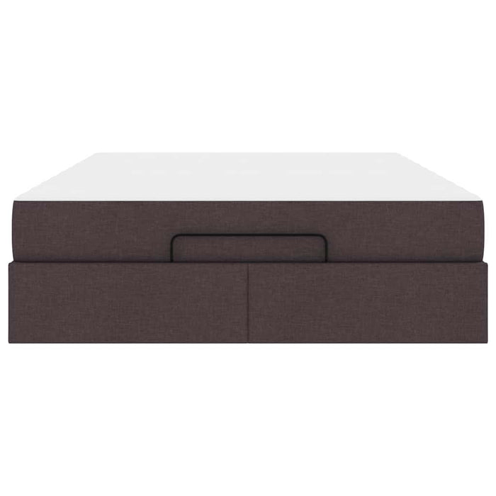 vidaXL Struttura del letto Marrone scuro 160 x 200 cm Tessuto