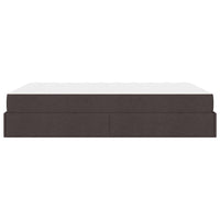 vidaXL Struttura del letto Marrone scuro 160 x 200 cm Tessuto