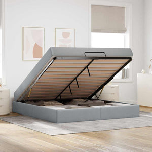 vidaXL Struttura del letto Grigio chiaro 180 x 200 cm Tessuto