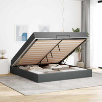 vidaXL Struttura del letto Grigio scuro 180 x 200 cm Tessuto