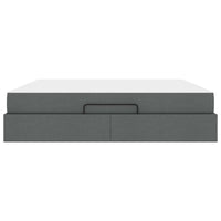 vidaXL Struttura del letto Grigio scuro 180 x 200 cm Tessuto
