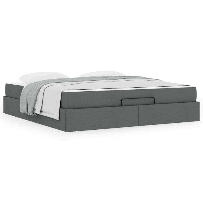 vidaXL Struttura del letto Grigio scuro 180 x 200 cm Tessuto