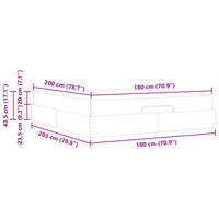 vidaXL Struttura del letto Marrone scuro 180 x 200 cm Tessuto
