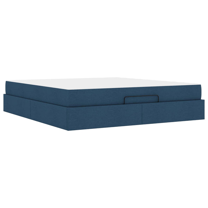 Struttura letto con materasso con materasso 2 pcs Blu Tessuto 3399514