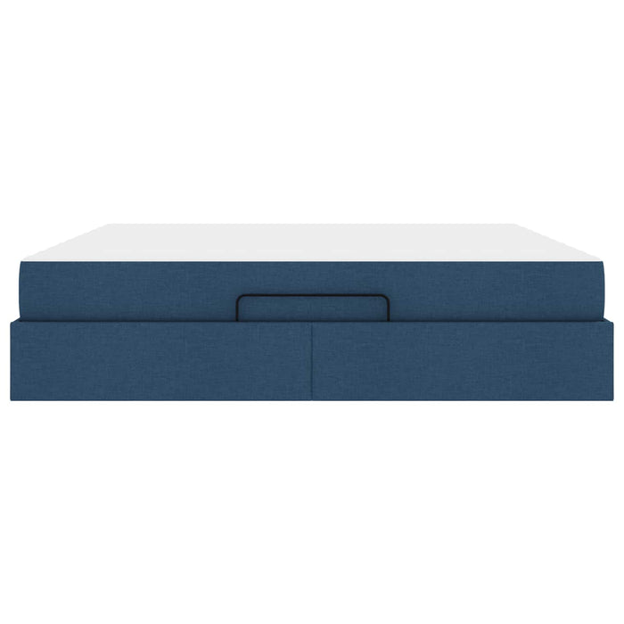 Struttura letto con materasso con materasso 2 pcs Blu Tessuto 3399514