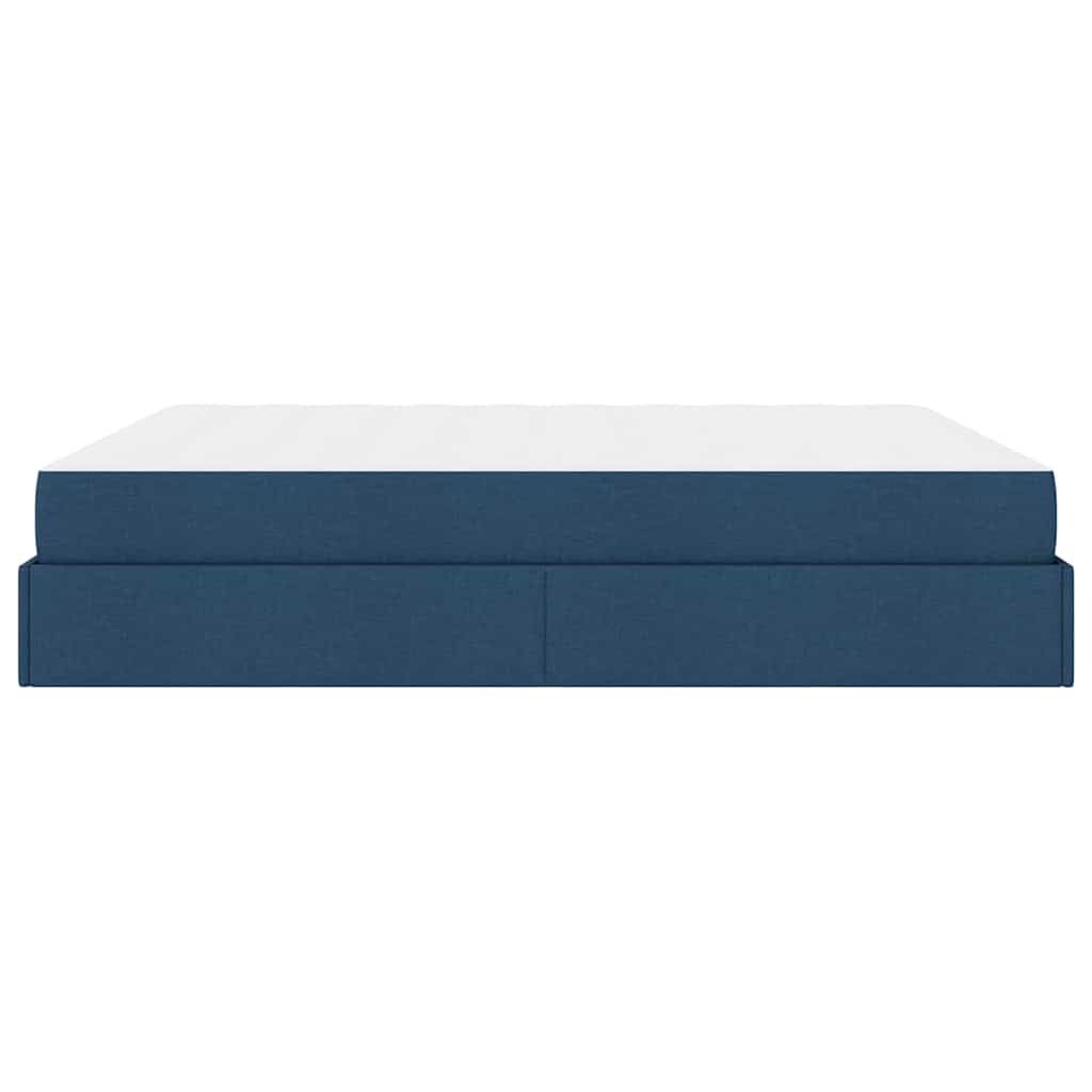 vidaXL Struttura del letto con archiviazione Blu 180 x 200 cm Tessuto