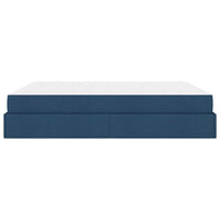 vidaXL Struttura del letto con archiviazione Blu 180 x 200 cm Tessuto