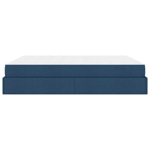 vidaXL Struttura del letto con archiviazione Blu 180 x 200 cm Tessuto