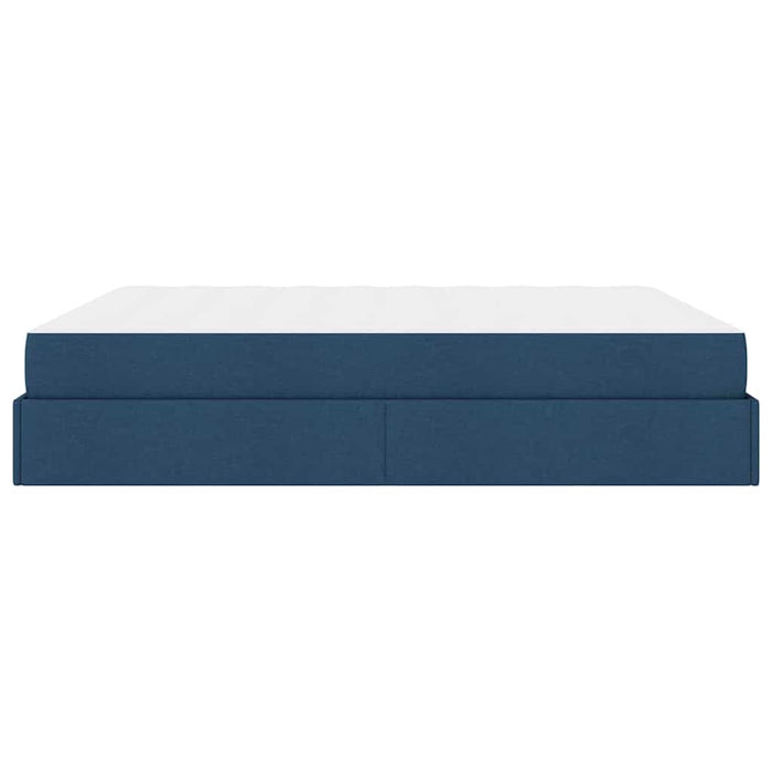 vidaXL Struttura del letto con archiviazione Blu 180 x 200 cm Tessuto