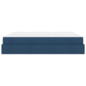 Struttura letto con materasso con materasso 2 pcs Blu Tessuto 3399514