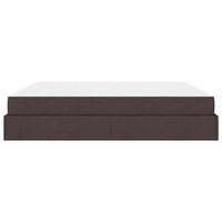 vidaXL Struttura del letto Marrone scuro 200 x 200 cm Tessuto