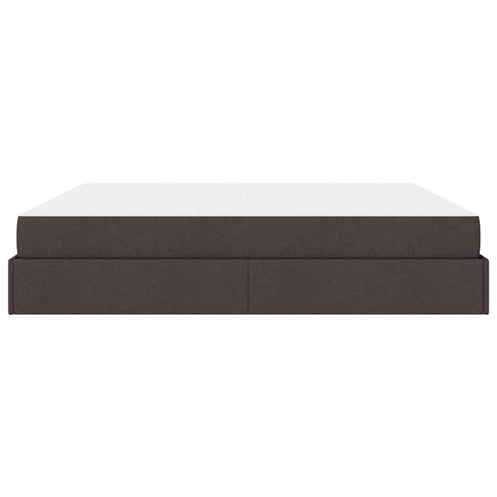 vidaXL Struttura del letto Marrone scuro 200 x 200 cm Tessuto