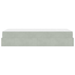 vidaXL Struttura del letto Grigio chiaro 80 x 200 cm Velluto