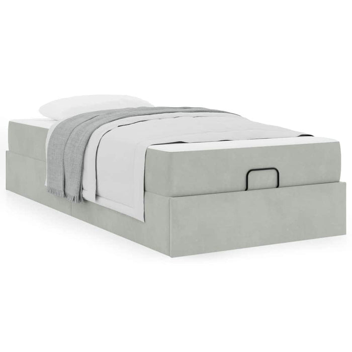 vidaXL Struttura del letto Grigio chiaro 80 x 200 cm Velluto