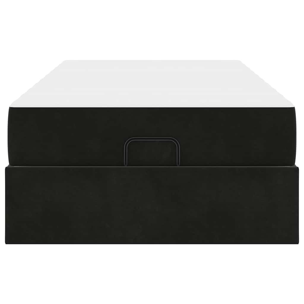vidaXL Struttura del letto con materasso Nero 80 x 200 cm Velluto
