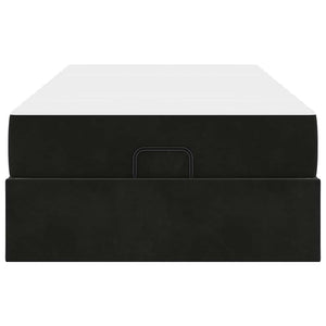 vidaXL Struttura del letto con materasso Nero 80 x 200 cm Velluto
