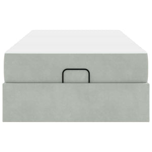 vidaXL Struttura del letto Grigio chiaro 90 x 200 cm Velluto