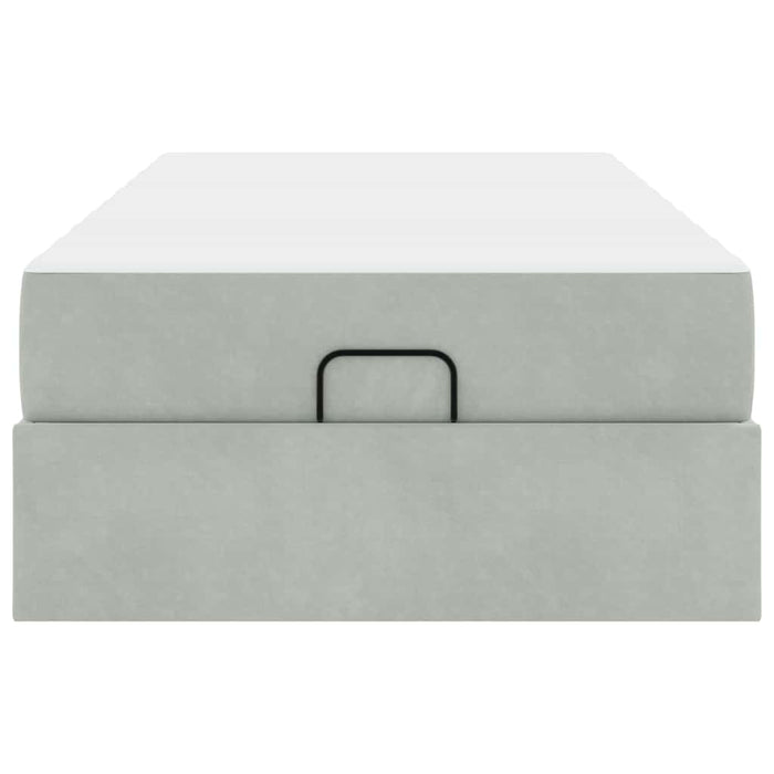 vidaXL Struttura del letto Grigio chiaro 90 x 200 cm Velluto