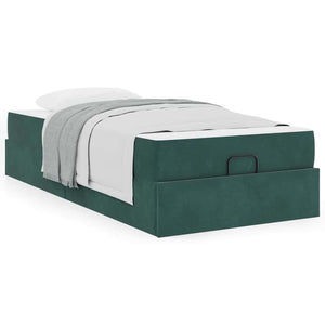 vidaXL Struttura del letto Verde scuro 90 x 200 cm Velluto