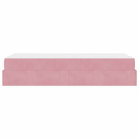 vidaXL Struttura del letto con materasso Rosa 90 x 200 cm Velluto
