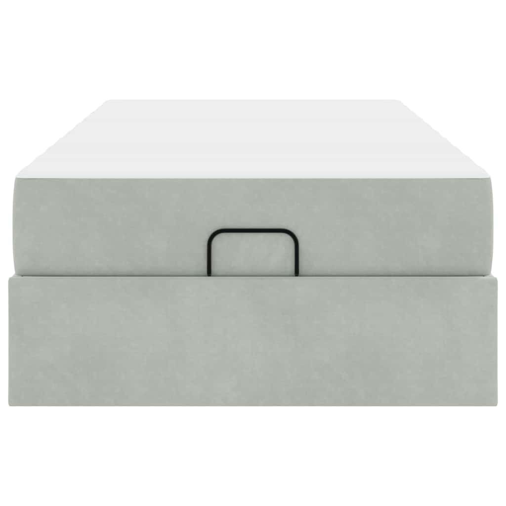 vidaXL Struttura del letto Grigio chiaro 100 x 200 cm Velluto