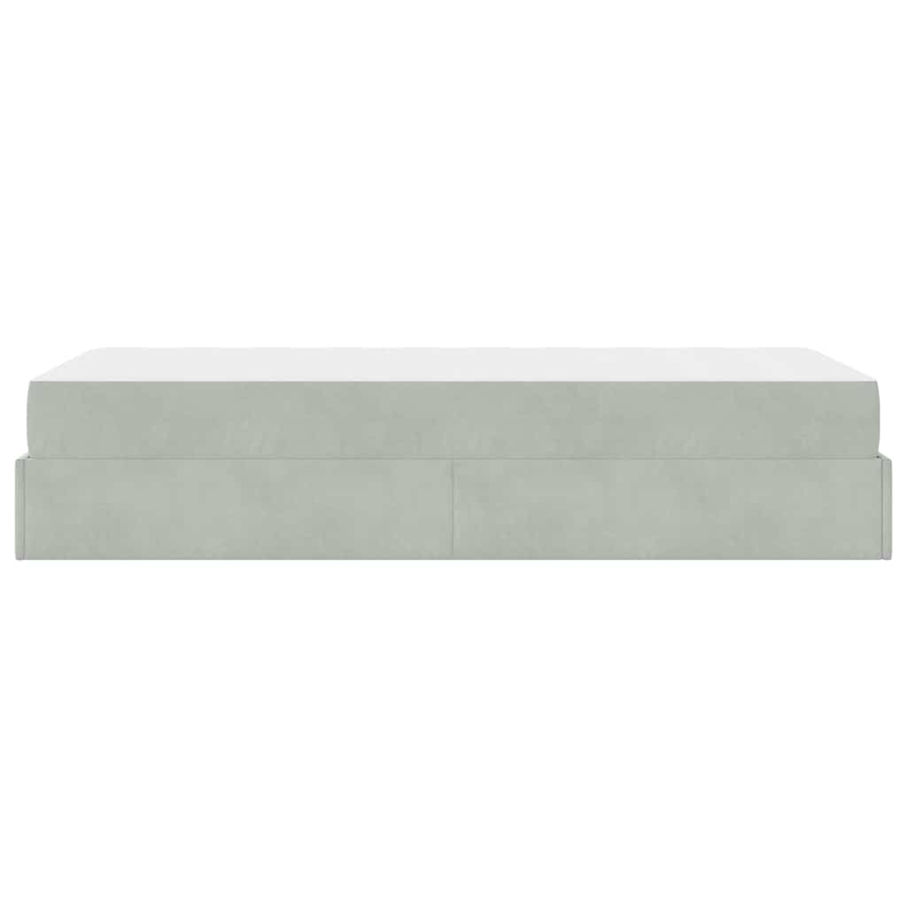 vidaXL Struttura del letto Grigio chiaro 100 x 200 cm Velluto