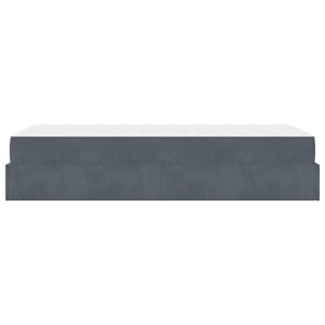 vidaXL Struttura del letto Grigio scuro 100 x 200 cm Velluto
