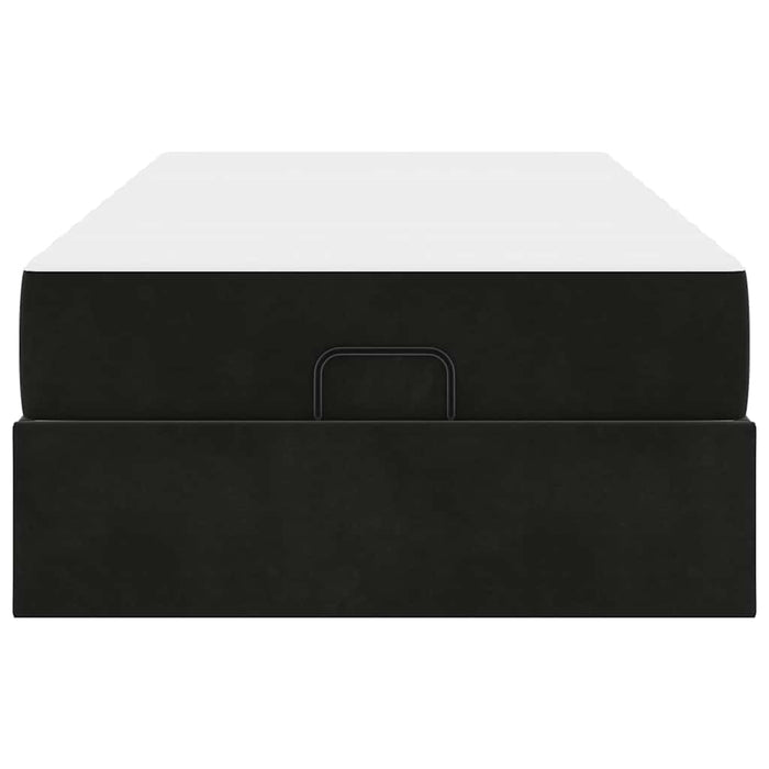 vidaXL Struttura del letto con materasso Nero 100 x 200 cm Velluto