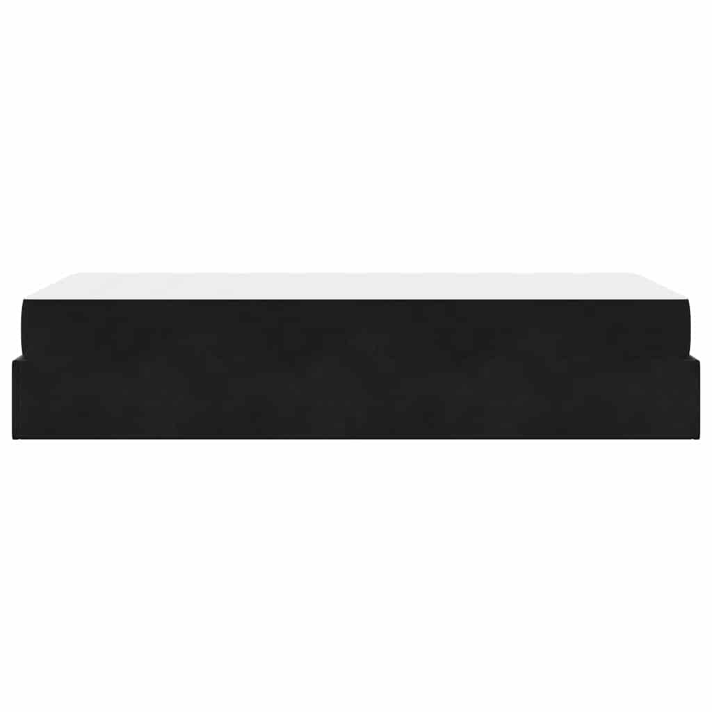 vidaXL Struttura del letto con materasso Nero 100 x 200 cm Velluto