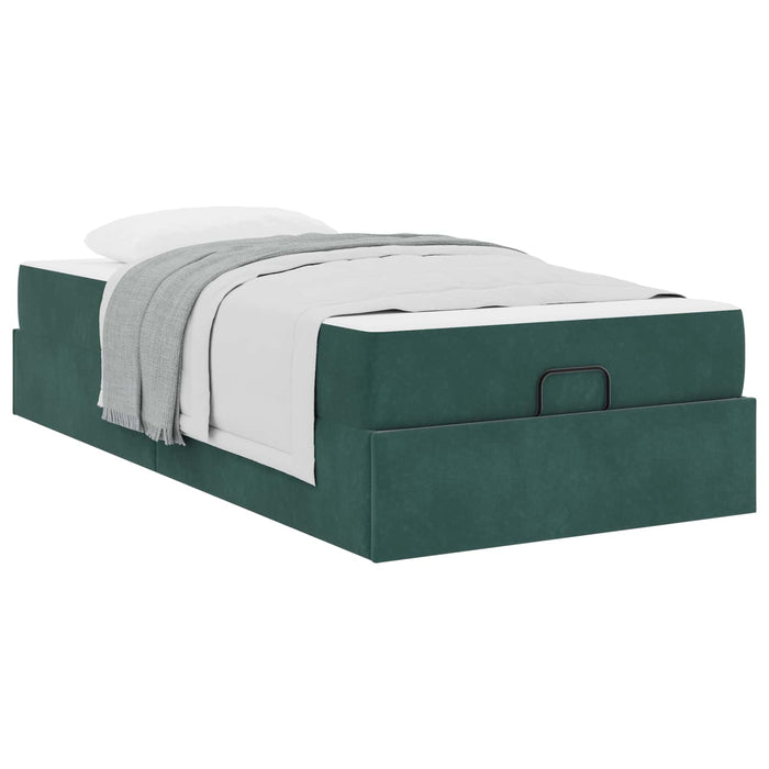 Struttura letto con materasso con materasso 2 pcs Verde Velluto 3399543