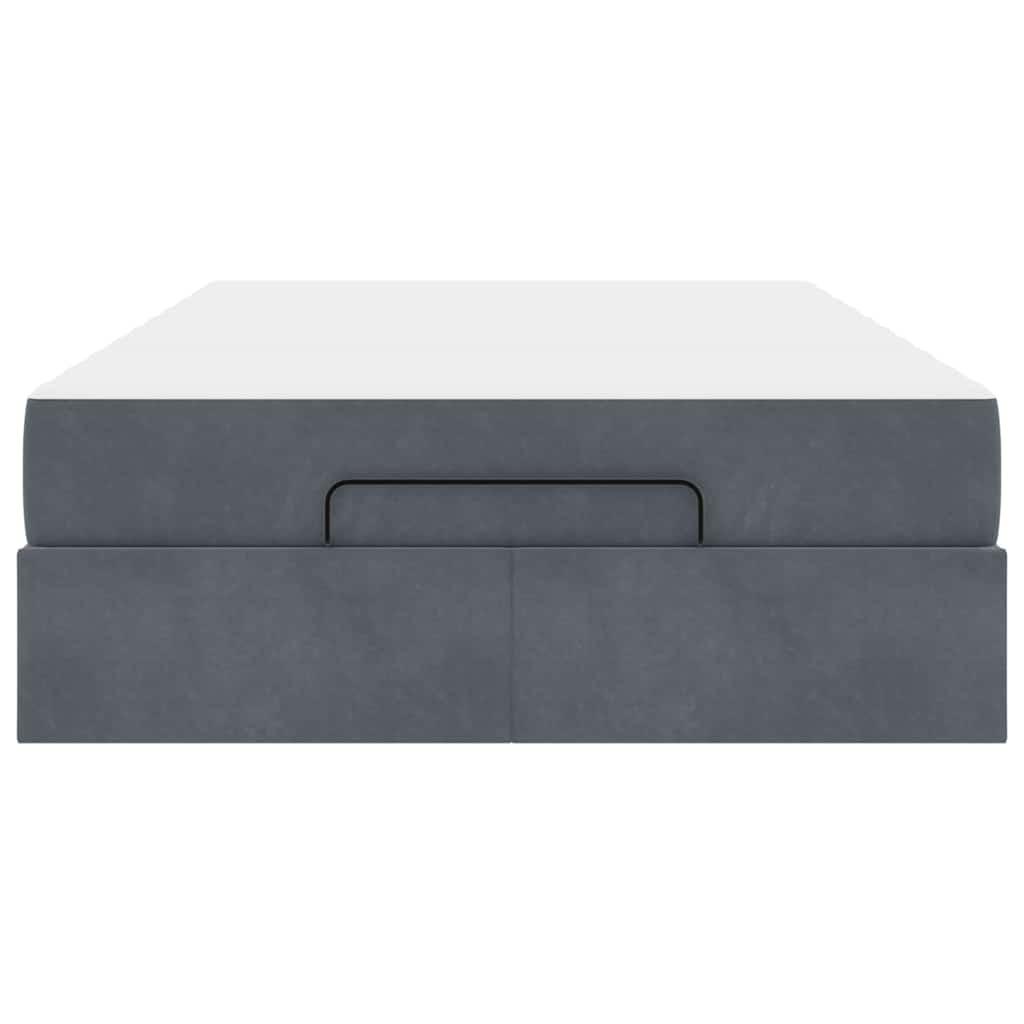 vidaXL Struttura del letto Grigio scuro 120 x 190 cm Velluto