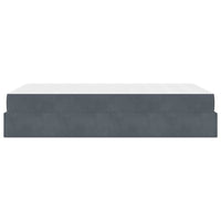 vidaXL Struttura del letto Grigio scuro 120 x 190 cm Velluto