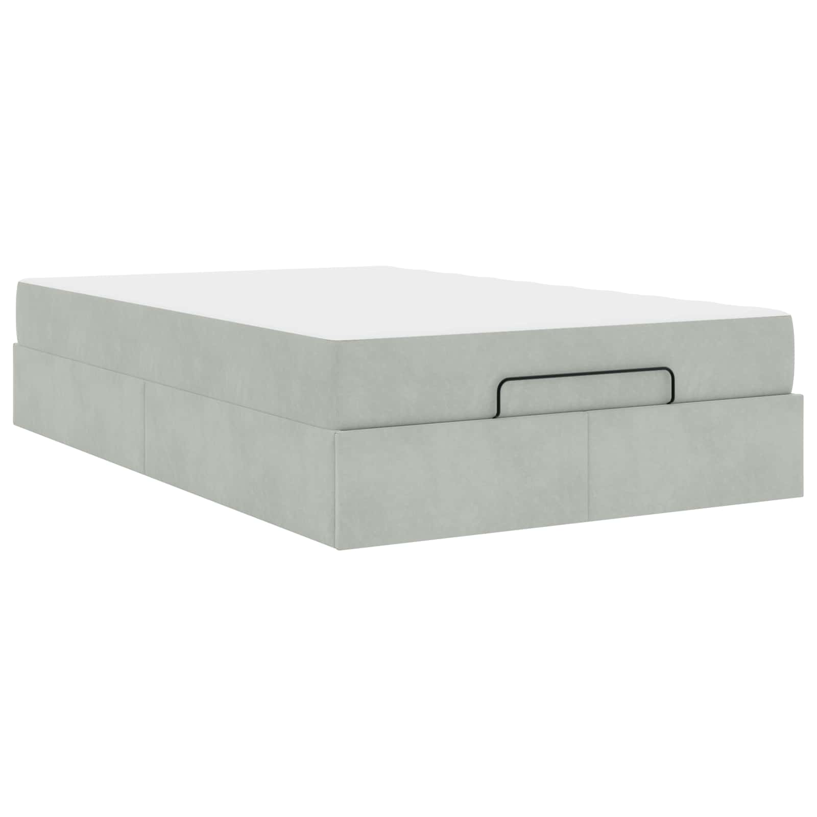 Struttura letto con materasso 2 pcs Grigio chiaro Velluto 3399552