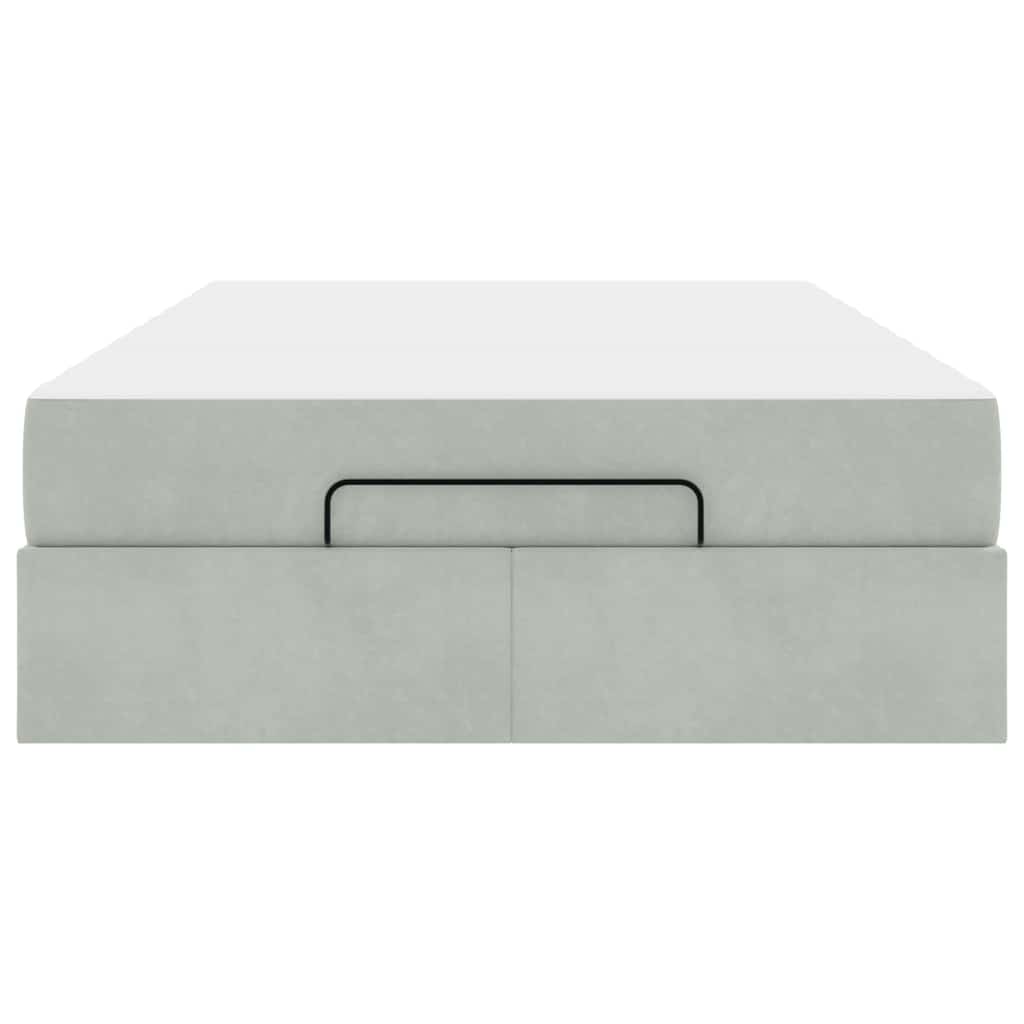 vidaXL Struttura del letto Grigio chiaro 120 x 200 cm Velluto