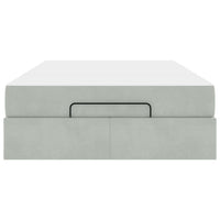 vidaXL Struttura del letto Grigio chiaro 120 x 200 cm Velluto