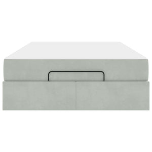 vidaXL Struttura del letto Grigio chiaro 120 x 200 cm Velluto